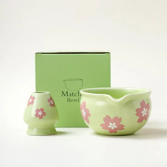 Japanese Match Bowl and Whisk Holder Set