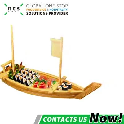Food Serving Container Wooden Sushi Boat