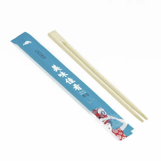 Chic Bamboo Round Chopsticks Custom Logo Made and Eco