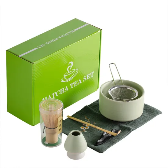 Handmade Bamboo Whisk Matcha Bowl with Chasen Holder Matcha Making Kit