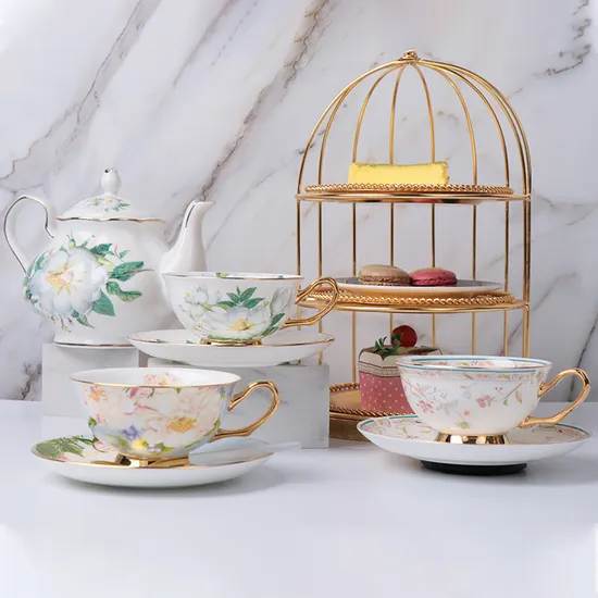 Bone China Tea Cup Coffee Cup Set with Saucer