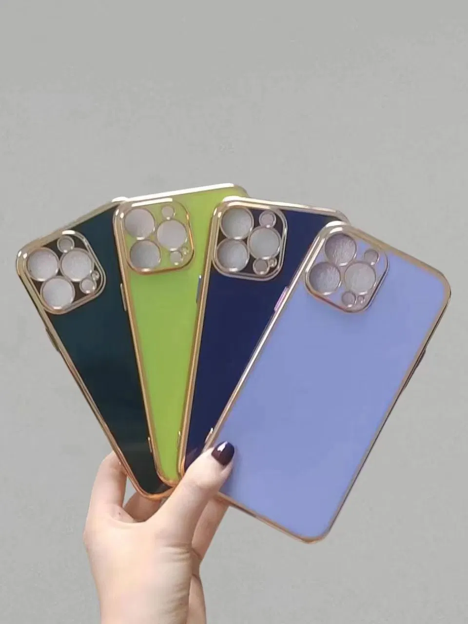 Luxury Ladies Border Electroplating Colorful TPU Soft Phone Case Back Cover for iPhone 11/12/13/14 PRO Max Phone Case