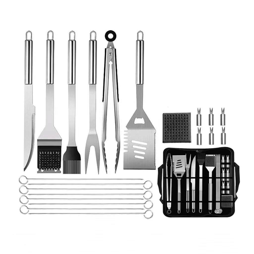 Camping BBQ Tool Set Stainless Steel BBQ Tool
