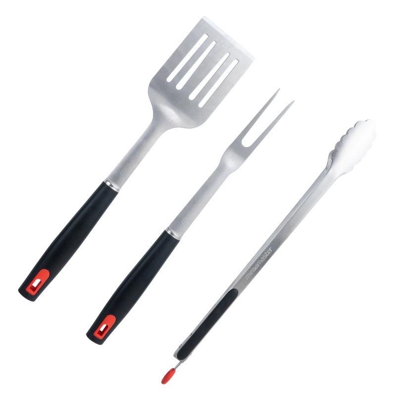 Stainless Steel Barbecue Utensils Set Three-Piece Set Outdoor BBQ Barbecue Tools