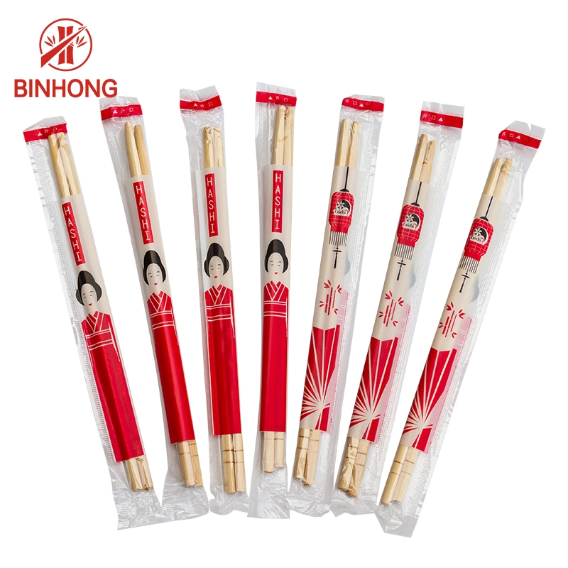 OPP Wrapped Round Japanese Bamboo Chopsticks Disposable for Sale