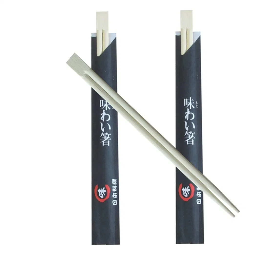 Wholesale Disposable Chopsticks Hashi Bamboo Chopsticks with Paper Sleeve