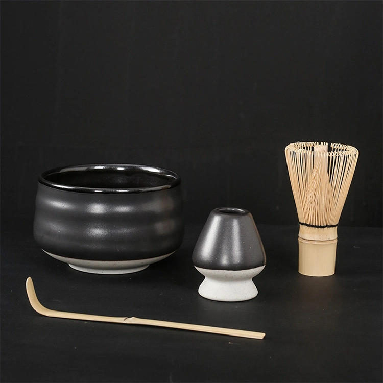 Generic Matcha Tea Set Blue Waves Design Ceramic Handmade Japanese Matcha Bowl Whisk Matcha Set