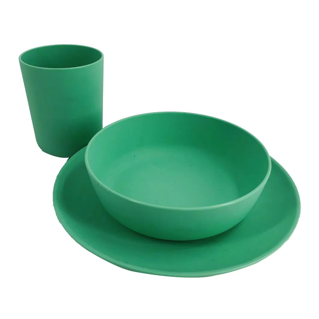 Bamboo Fiber Tableware Set Children&prime;s Tableware Set Biodegradable Materials Customized Inner Box