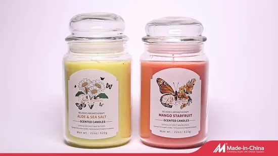 Wholesale Customized Scents Fragrance Personalized Luxury Aromatherapy Soy Wax Candle Supplies 