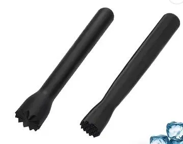 Wholesale Plastic 10 Inch Cocktail Muddler Bar Tools Ice Crusher Black PC Bar Pestle 