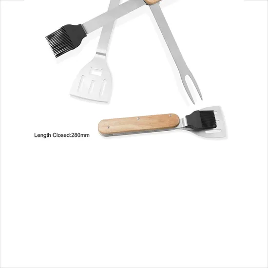 Multi Functional 4 in 1 BBQ Tool Set (#6231W) 