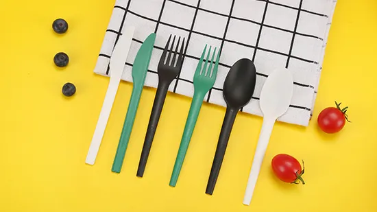 Disposable Utensil Biodegradable Cutlery Compostable Cpla Cornstarch Disposable Cutlery Set 