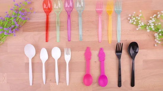 Disposable Plastic Medium Weight Cutlery PP 2.5g Teaspoon Spoon 