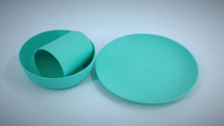 Bamboo Fiber Tableware Set Children′s Tableware Set Biodegradable Materials Customized Inner Box