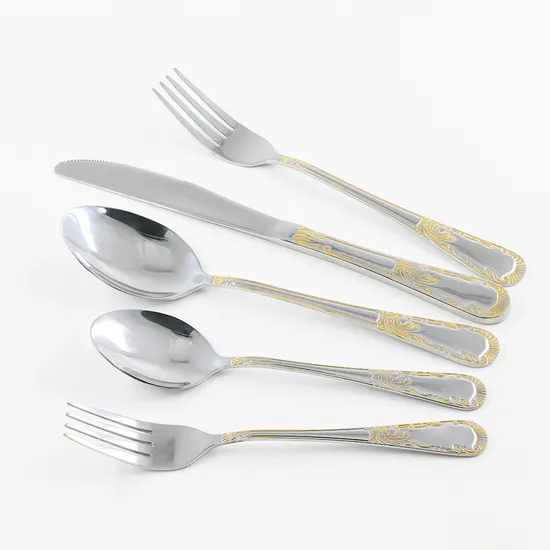 Hot Sales Classic Multicolor Dinnerware Stainless Steel Tableware Cutlery 