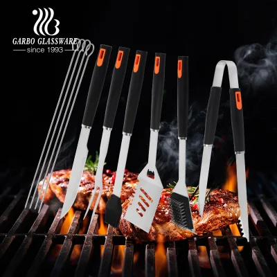 Stainless Steel BBQ Cooking Tools for Picnic Cleaning Brush Meat Frok Turner Clip 22PCS Whole Set Kitchen BBQ Tools Cookware Set