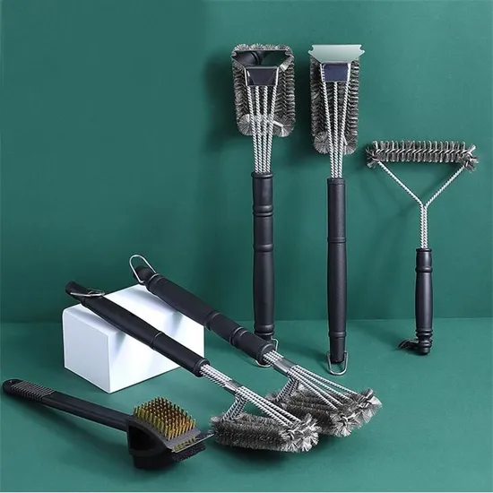 Stainless Steel Spring Barbecue Brush Cleaning Brush BBQ Tool Cleaner 